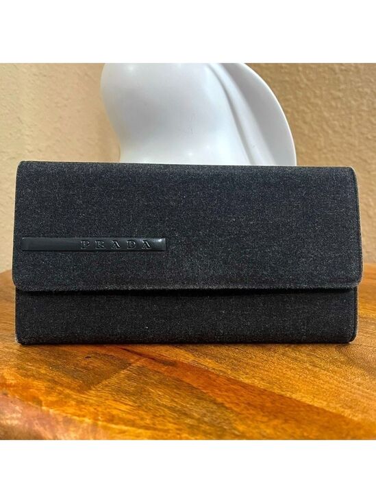 Prada Handbags - PRADA WOOL CONTINENTAL WALLET